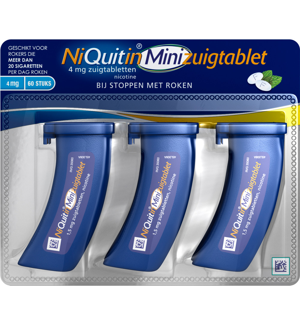 Niquitin Zuigtablet mini mint 4mg (60 zuigtabletten)
