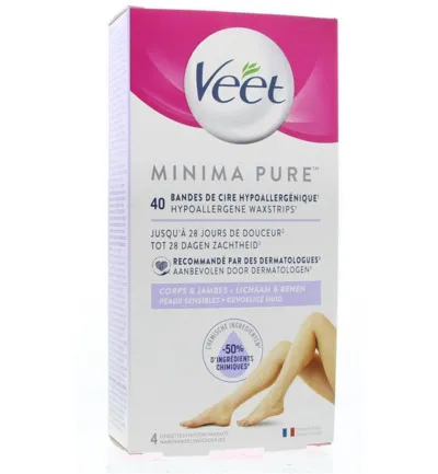 Veet Minima wasstrip benen (40 stuks)