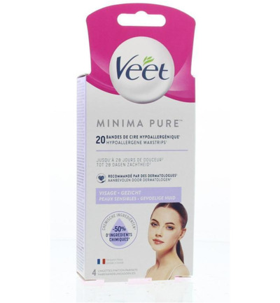 Veet Minima wasstrip gezicht (20 stuks)