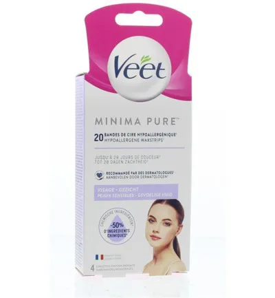 Veet Minima wasstrip gezicht (20 stuks)