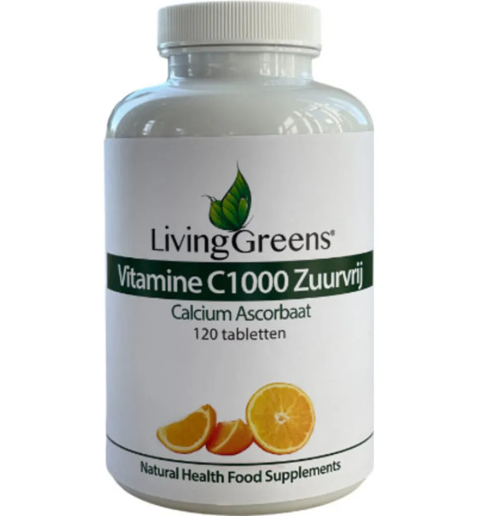 LivingGreens Vitamine C 1000 calcium ascorbaat (120 tabletten)
