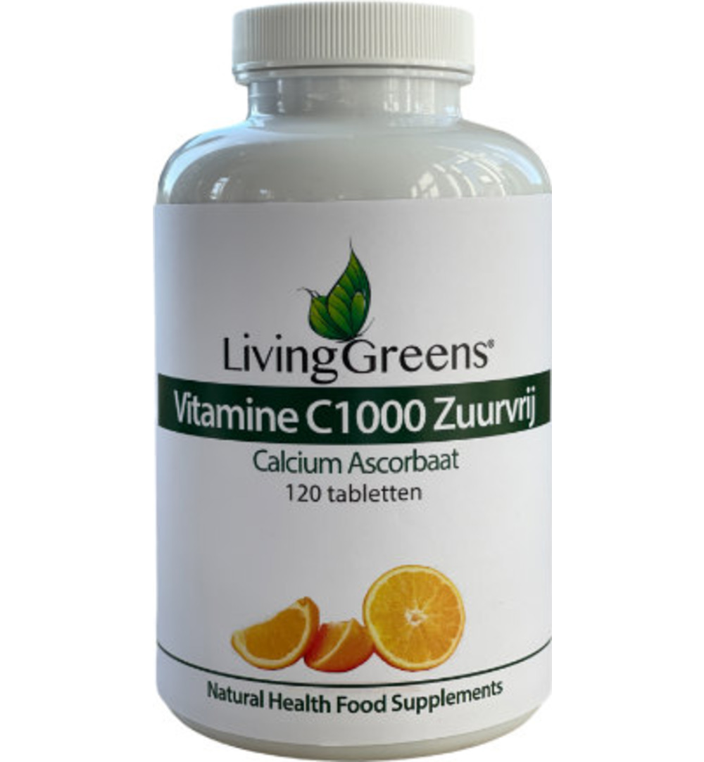 LivingGreens Vitamine C 1000 calcium ascorbaat (120 tabletten)