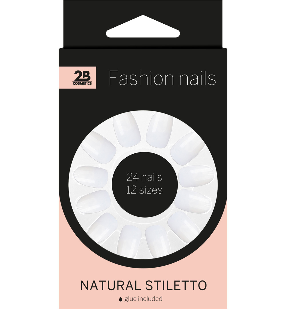 2b Nails natural stiletto (24 stuks)