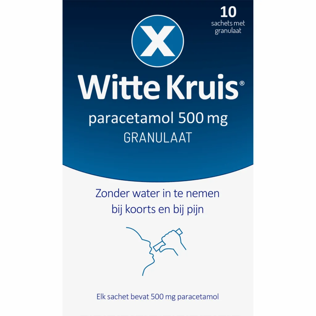 Witte Kruis Paracetamol 500 mggranulaat (10 zakjes)