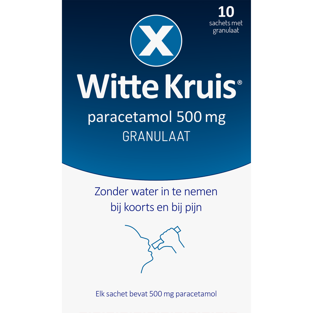 Witte Kruis Paracetamol 500 mggranulaat (10 zakjes)