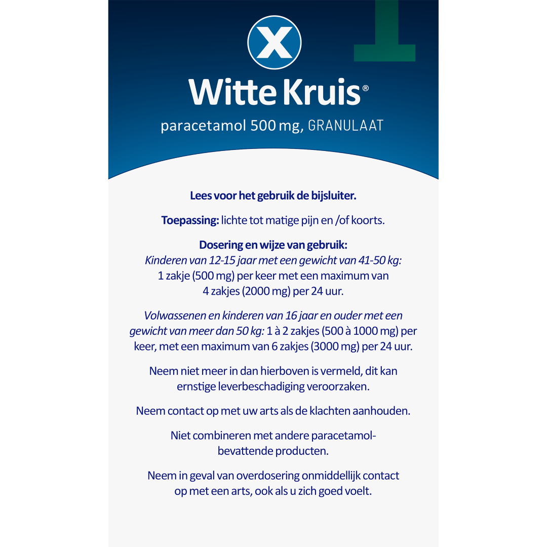 Witte Kruis Paracetamol 500 mggranulaat (10 zakjes) - image 5