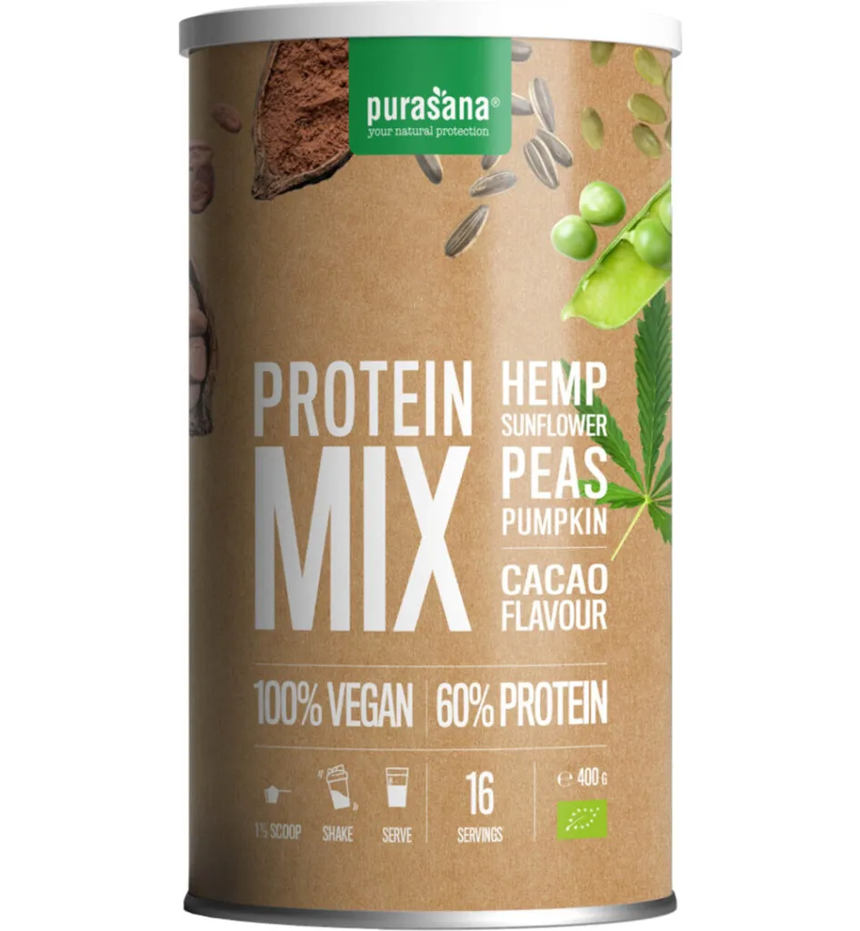 Purasana Protein mix pea sunflower hemp (400 gr)