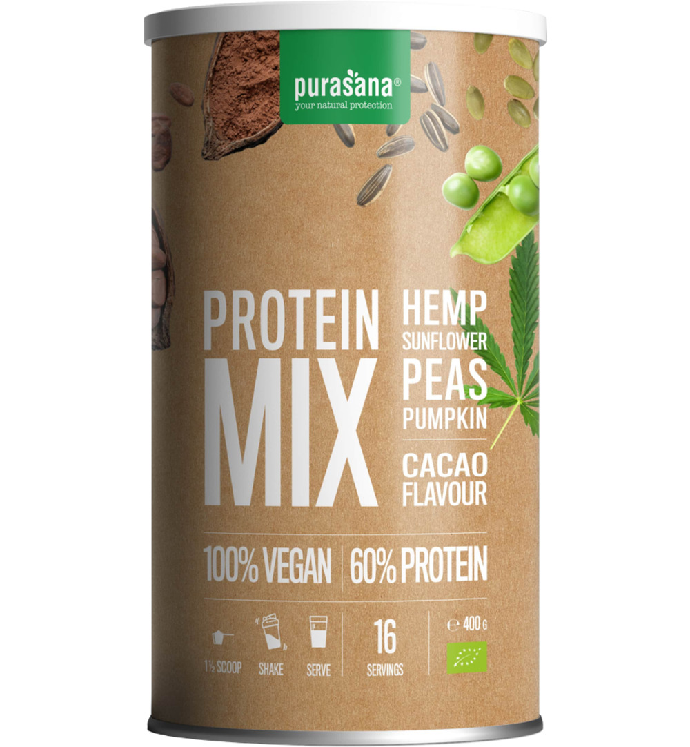 Purasana Protein mix pea sunflower hemp (400 gr)