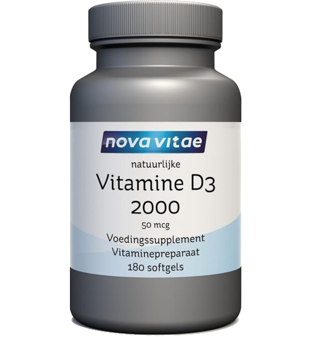 Nova Vitae Vitamine D3 2000 50mcg (180 softgels)