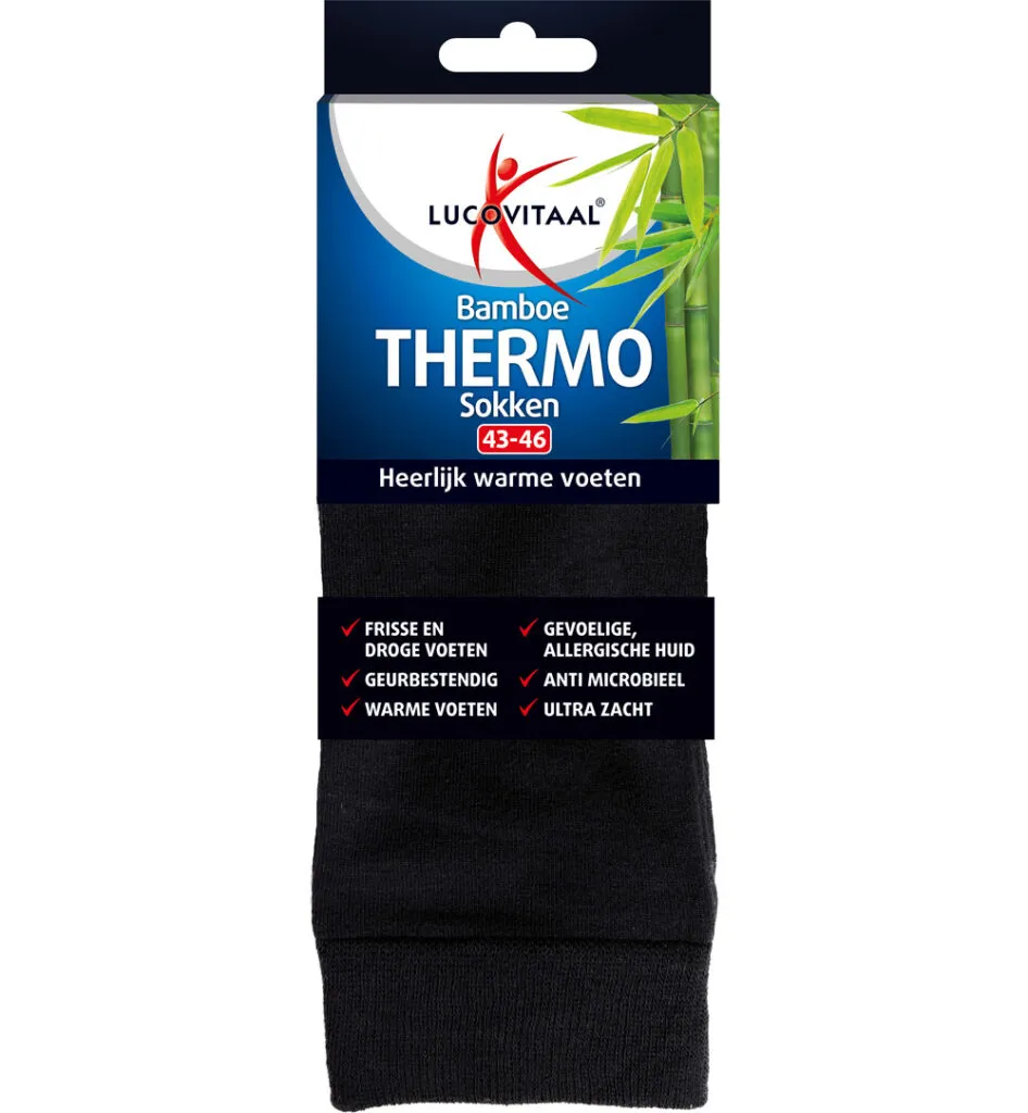 Lucovitaal Bamboe Thermosokken 43-46 (1 paar)