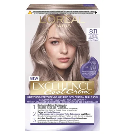 L'Oréal Cool creme 8.11 ultra as lichtblond (1 set)