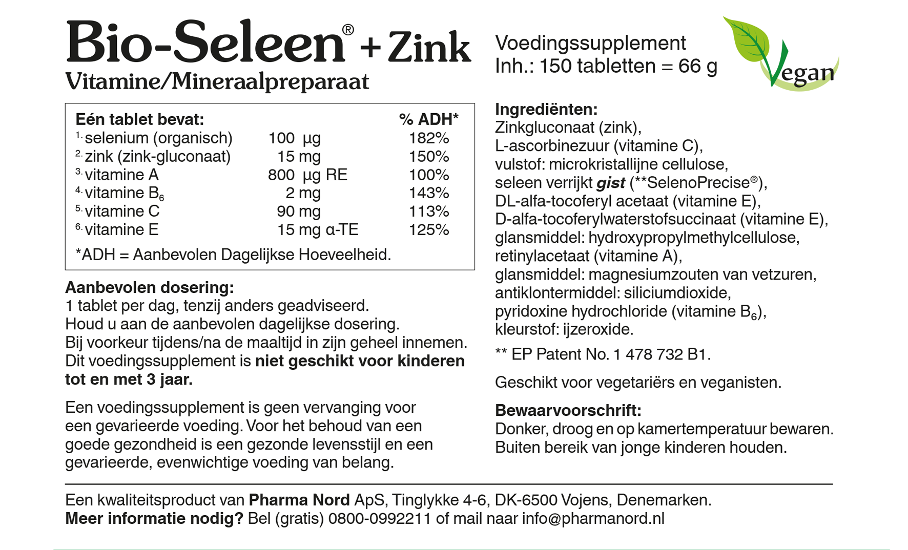 Pharma Nord Bio Seleen & Zink (150 tabletten)