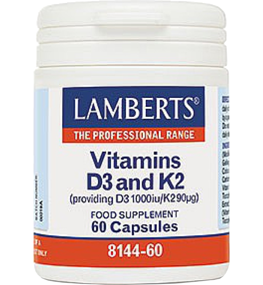 Lamberts Vitamine D3 1000IE en K2 90mcg (60 capsules)