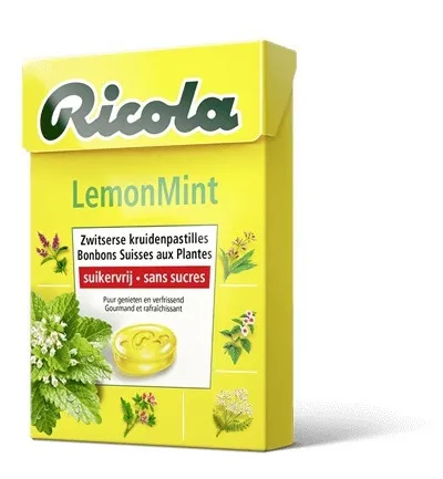 Ricola Citroen Munt Suikervrij Doosje (50 gr)
