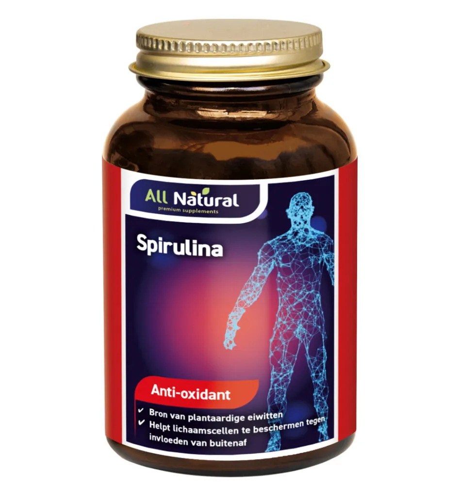 All Natural Spirulina 580mg (200 tabletten)