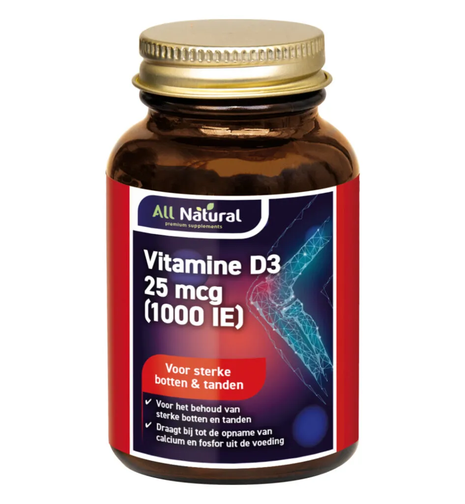 All Natural Vitamine D3 25mcg (90 capsules)