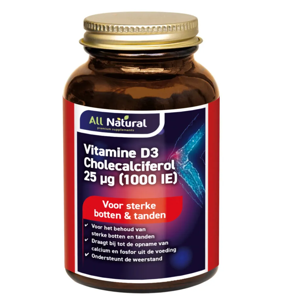 All Natural Vitamine D3 25mcg (300 capsules)