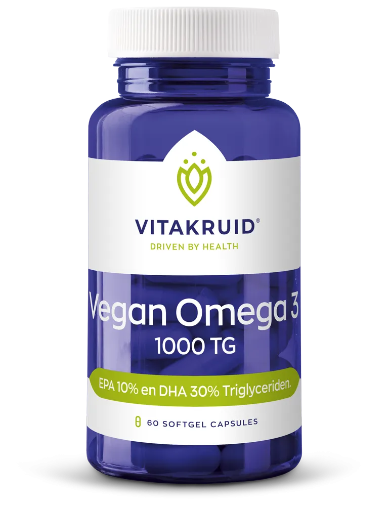 Vitakruid Vegan Omega 3 1000 Tryglyceriden 300 Dha 100 Epa (60 softgels)