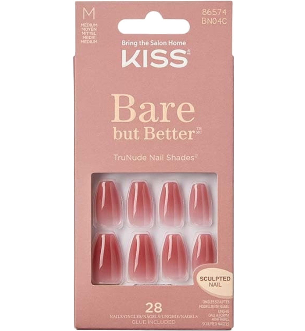 Kiss Bare but better nails nude (1 set)