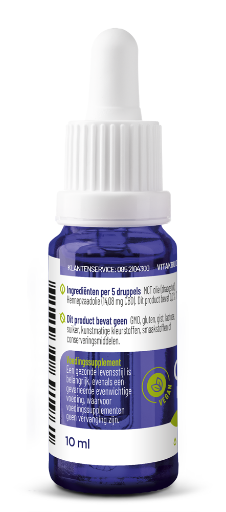 Vitakruid CBD Olie 10% Full Spectrum Met Mct Als Drager (10 ml)