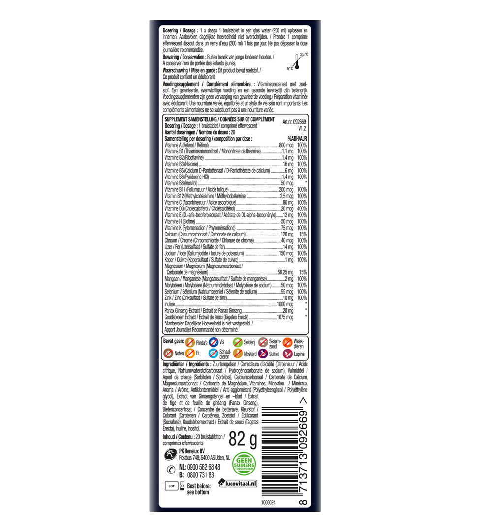 Lucovitaal Multi 65+ (20 bruistabletten)