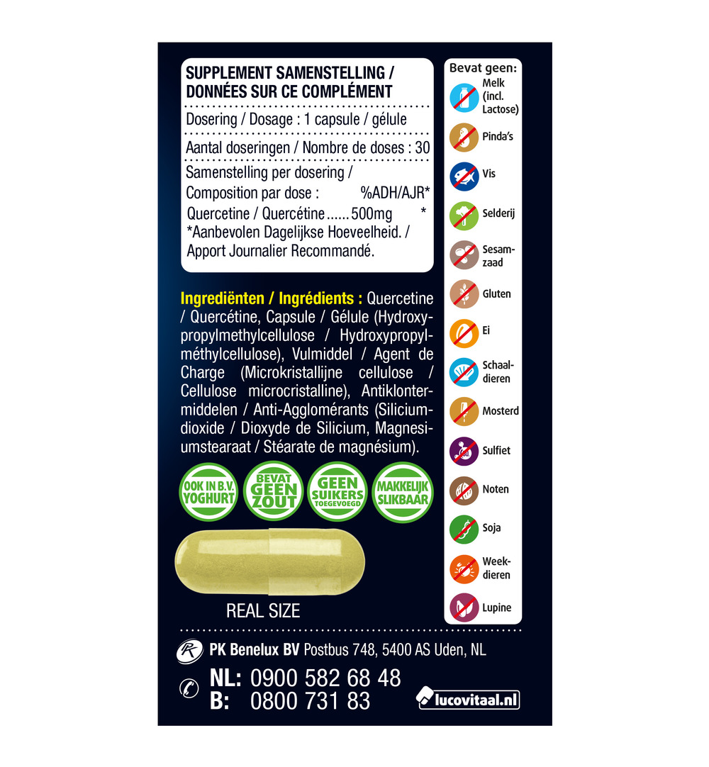 Lucovitaal Vegan Quercetine 500mg (30 capsules) - image 2