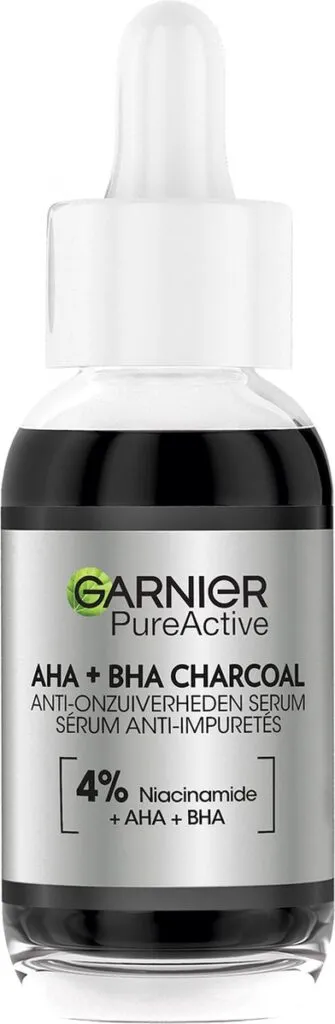 Garnier PureActive AHA + BHA charcoal serum (30 ml)