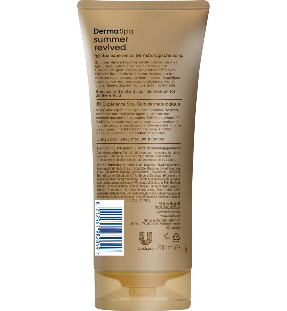 Dove Body lotion summer dark (200 ml)