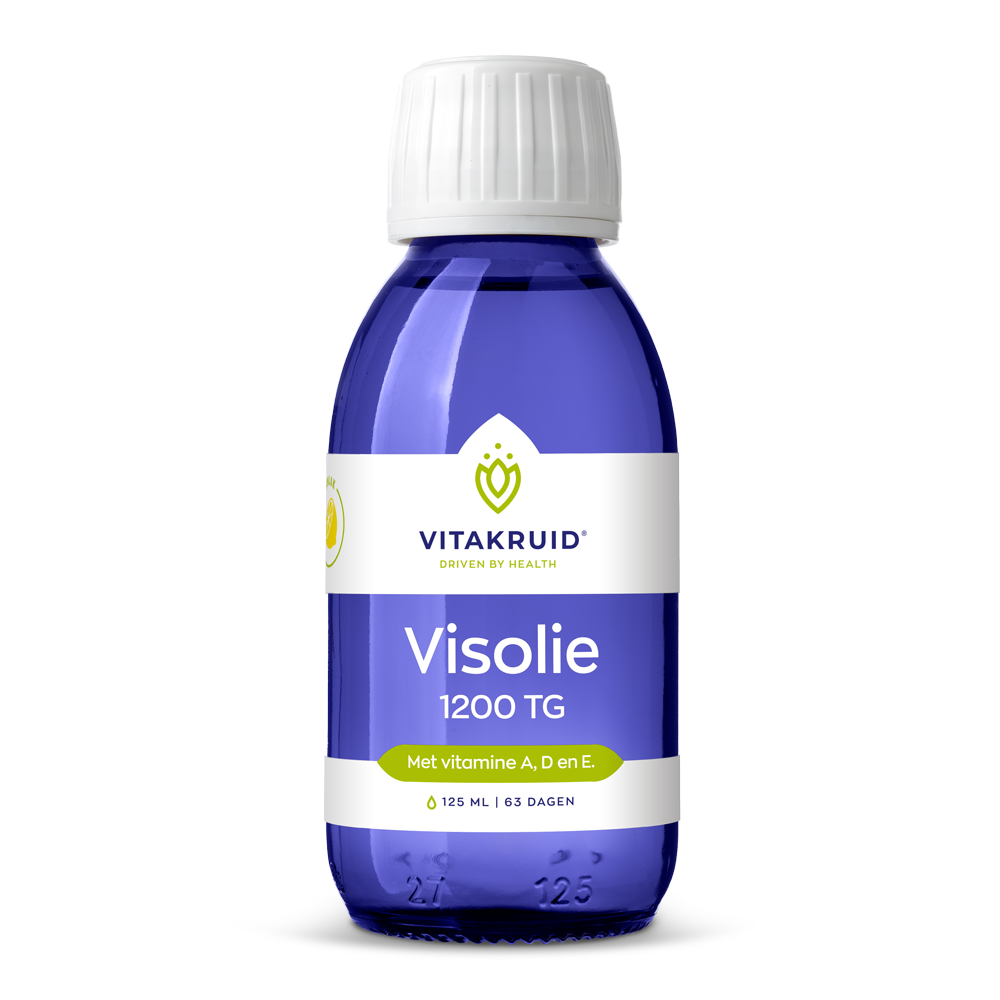 Vitakruid Visolie 1200 Vloeibaar Triglyceriden Met A, D & E (125 ml)