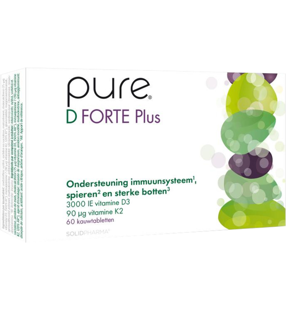 Pure Pure D forte plus (60 kauwtabletten)