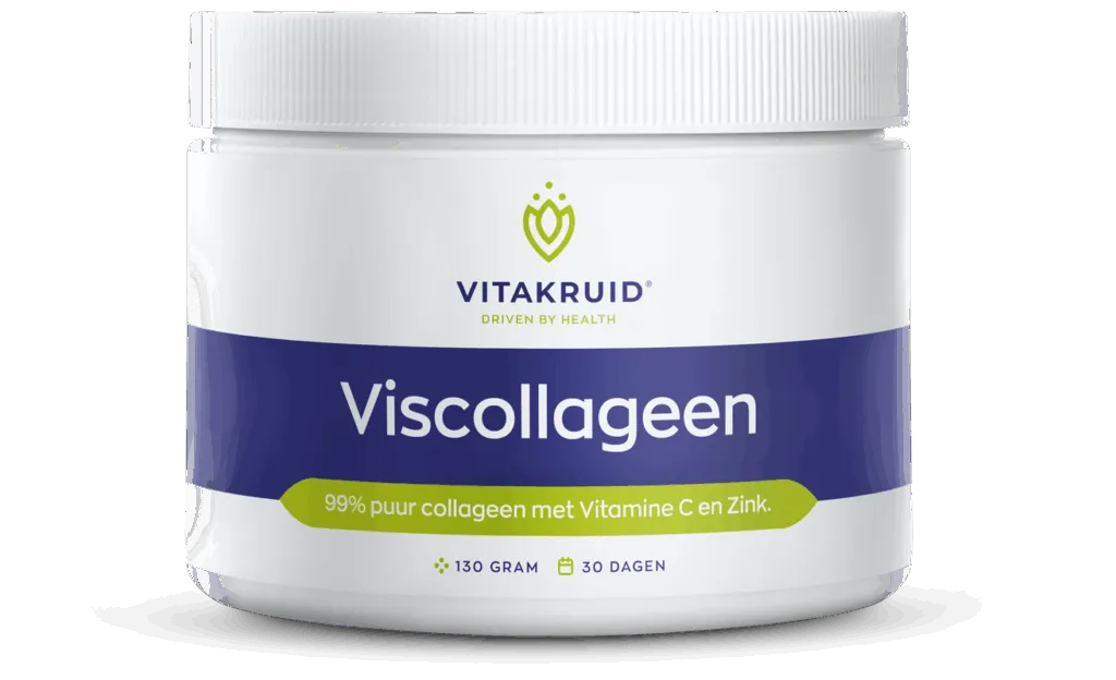 Vitakruid Viscollageen 99% Puur Collageen Vitamine C & Zink (130 gr)