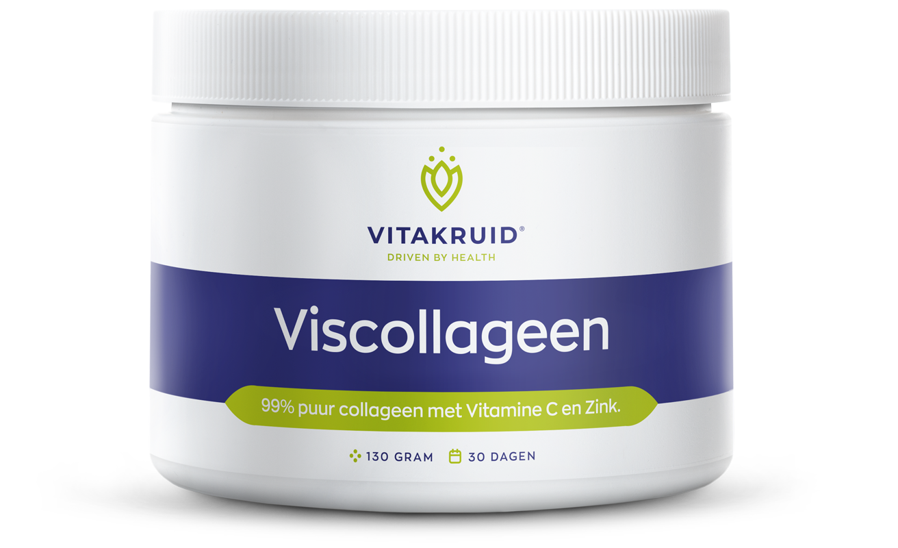 Vitakruid Viscollageen 99% Puur Collageen Vitamine C & Zink (130 gr)