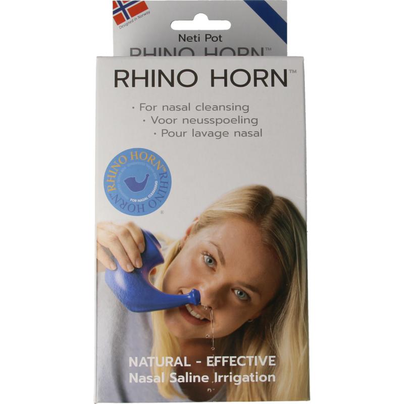 Rhino Horn Neusspoeler blauw (1 stuk)