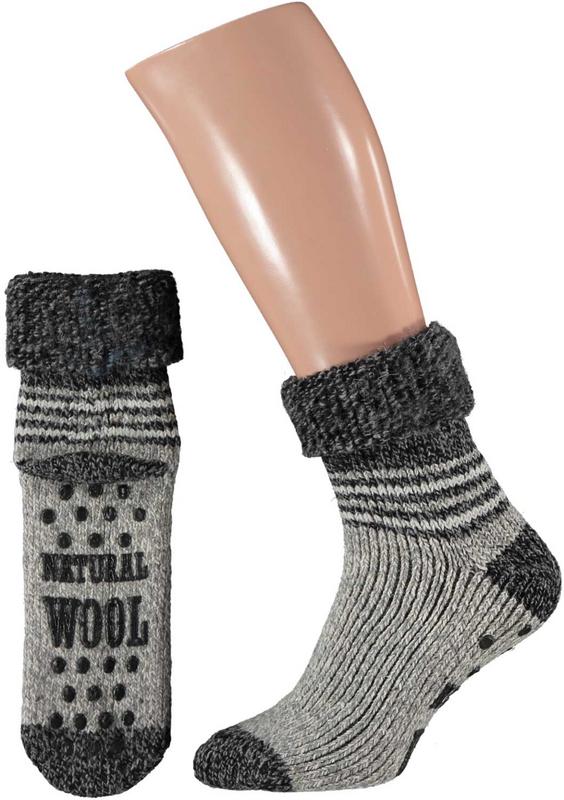 Apollo Slofsokgrijs motief 39-42 (1 paar)