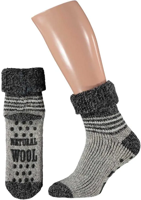 Apollo Slofsokgrijs motief 43-46 (1 paar)