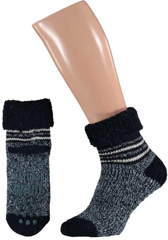 Apollo Slofsok blauw motief 43-46 (1 paar)