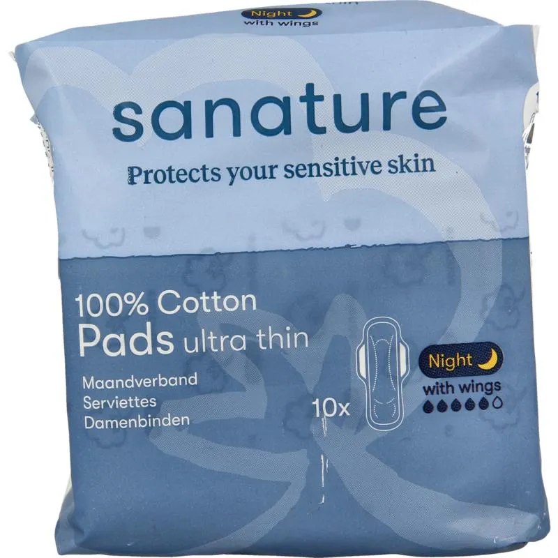 Sanature Maandverband ultra night (10 stuks)