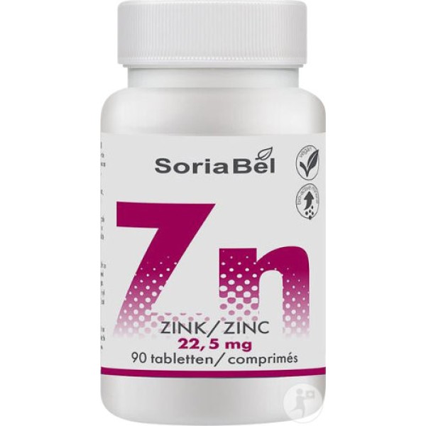Soria Natural Zink bio-actief 22,5 mg (90 tabletten)