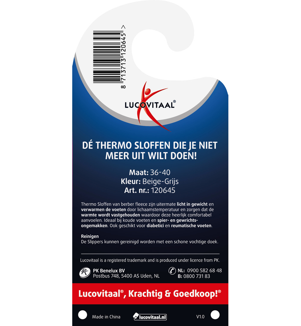 Lucovitaal Thermo Berber Slof 36-40 (1 paar) - image 2