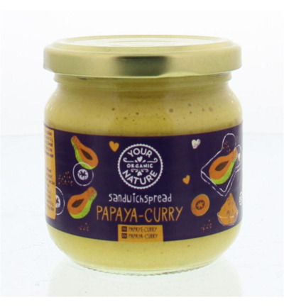 Your Organic Nature Sandwichspread Papaya-Curry Bio (180 gr)