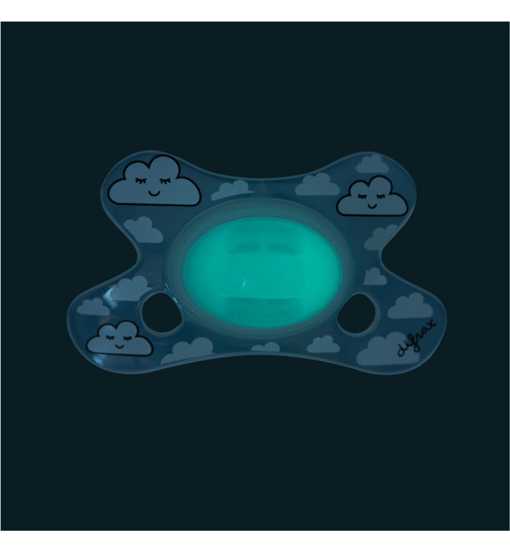 Difrax Fopspeen natural 0-6 maanden nacht (1 stuk)