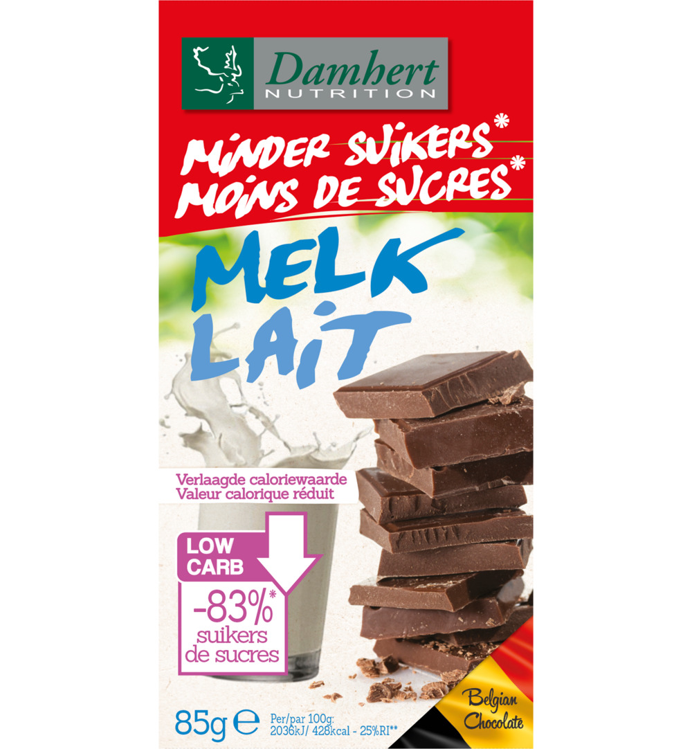 Damhert Chocoladetablet Melk (85 gr)