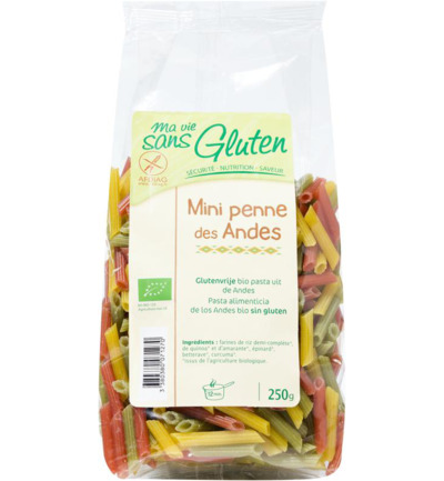 Ma Vie Sans Gluten Tricolor Mini Penne Glutenvrij Bio (250 gr)