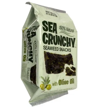 Sea Crunchy Nori Zeewier Snack Met Olijf Olie (10 gr)
