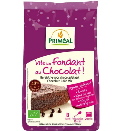 Priméal Bakmix Voor Chocoladecake Bio (300 gr)