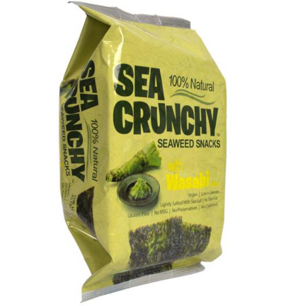 Sea Crunchy Nori Zeewier Snacks Wasabi (10 gr)