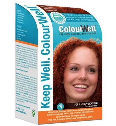 Colourwell 100% Natuurlijke haarkleur koper rood (100 gr)