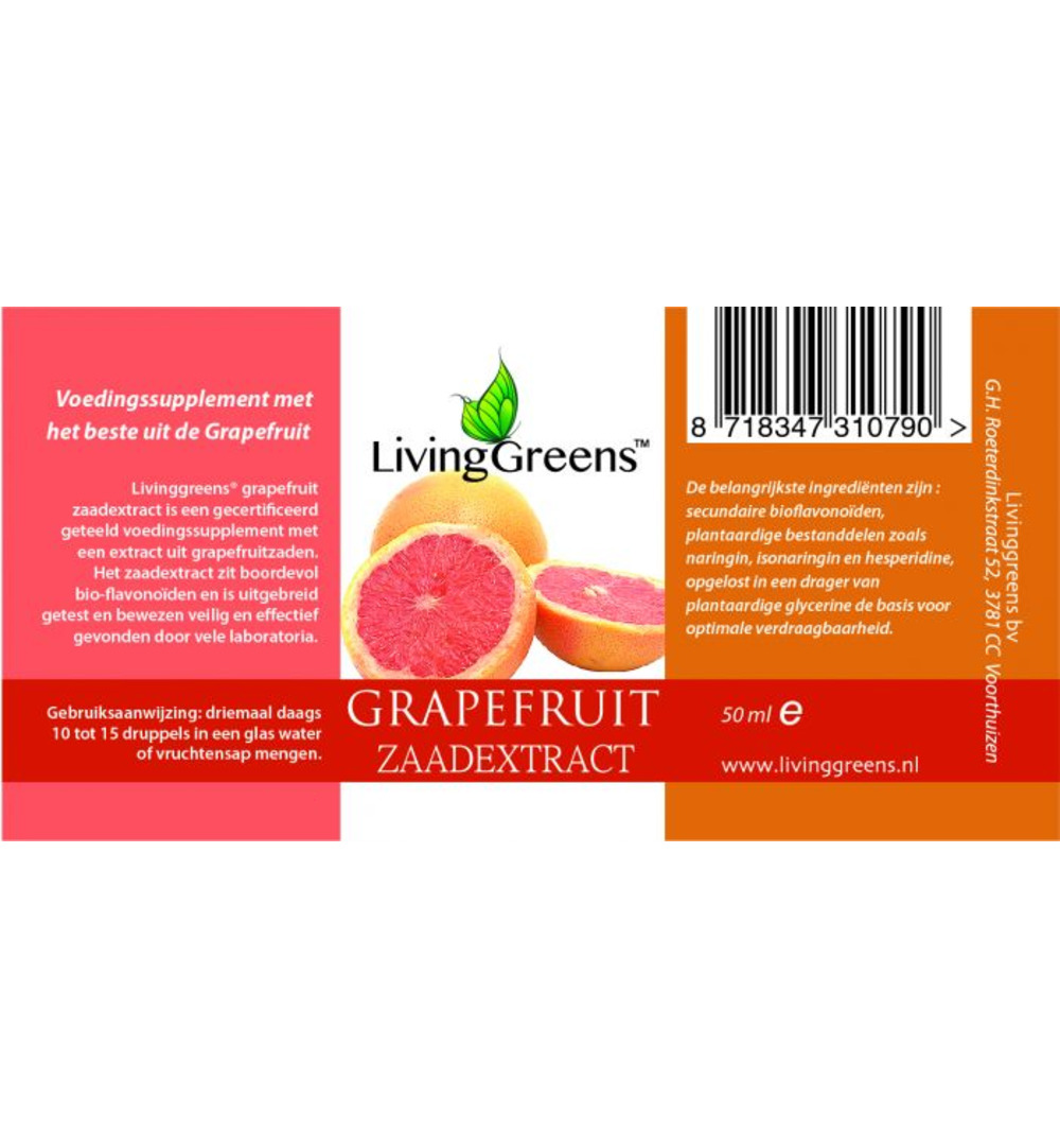 LivingGreensgrapefruit zaad extract (50 ml)
