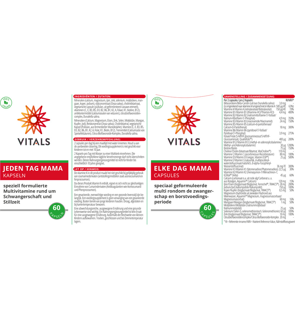 Vitals Elke dag mama (60 capsules) - image 3