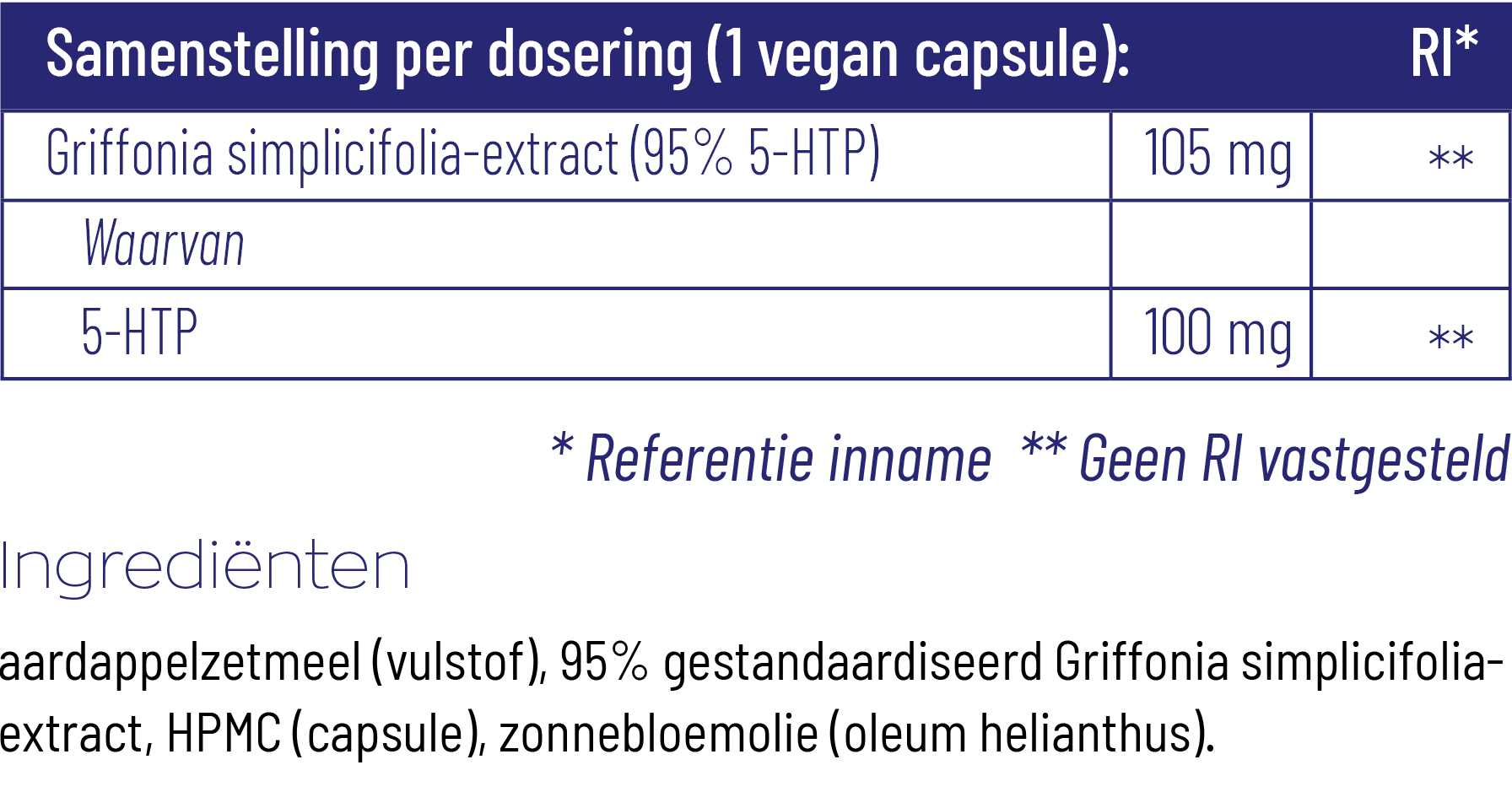 Vitakruid 5-Htp 100 Mg (60 vega capsules) - image 4
